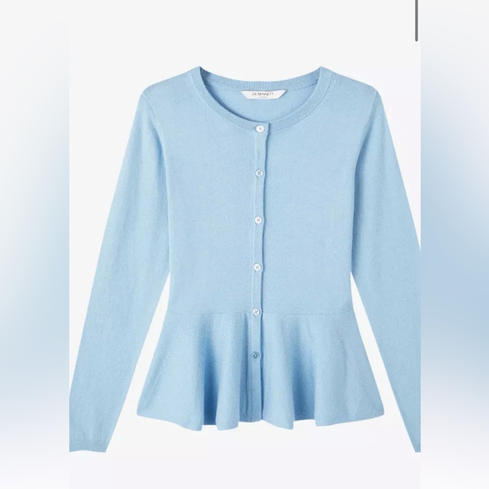 LK Bennet Blue Peplum Sweater